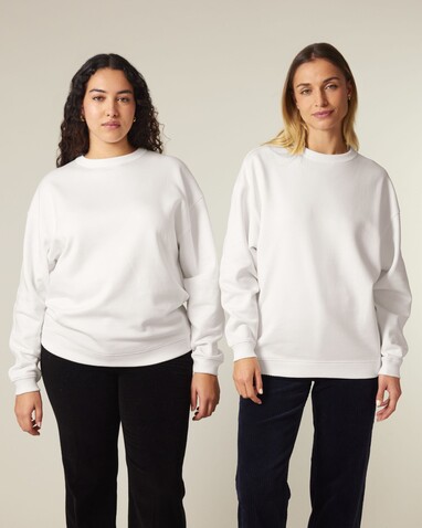 Stella Paloma - Das Oversized Damen-Rundhals-Sweatshirt - Off White - S bedrucken, Art.-Nr. STSW218C0181S