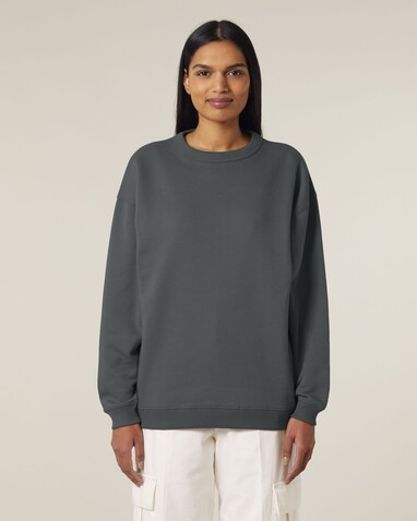 Stella Paloma - Das Oversized Damen-Rundhals-Sweatshirt - Anthracite - S bedrucken, Art.-Nr. STSW218C2531S
