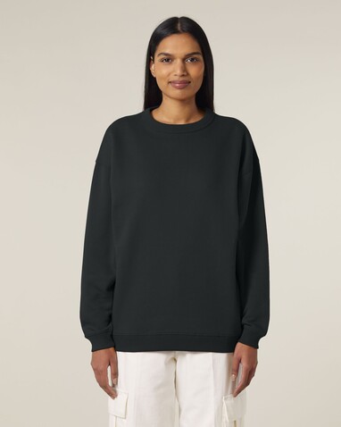 Stella Paloma - Das Oversized Damen-Rundhals-Sweatshirt - Black - S bedrucken, Art.-Nr. STSW218C0021S