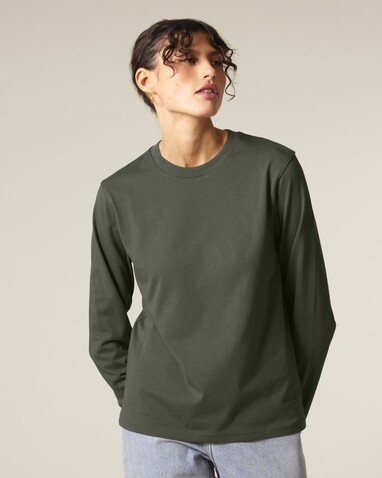 Creator 2.0 Long Sleeve - Das Iconic Langarm-Unisex-T-Shirt - Khaki - XS bedrucken, Art.-Nr. STTU199C223XS