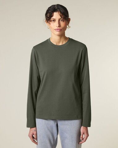 Creator 2.0 Long Sleeve - Das Iconic Langarm-Unisex-T-Shirt - Khaki - M bedrucken, Art.-Nr. STTU199C2231M