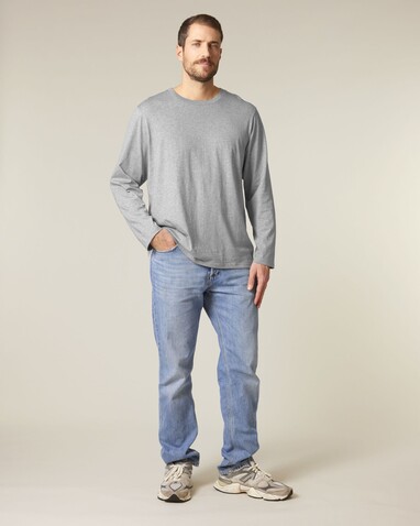 Creator 2.0 Long Sleeve - Heather Grey - L bedrucken, Art.-Nr. STTU199C2501L