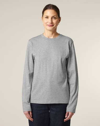 Creator 2.0 Long Sleeve - Heather Grey - L bedrucken, Art.-Nr. STTU199C2501L