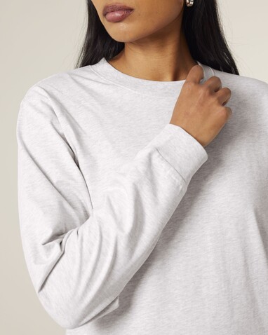 Freestyler Long Sleeve - Das schwere Langarm-Unisex-T-Shirt - Cool Heather Grey - M bedrucken, Art.-Nr. STTU200C1461M