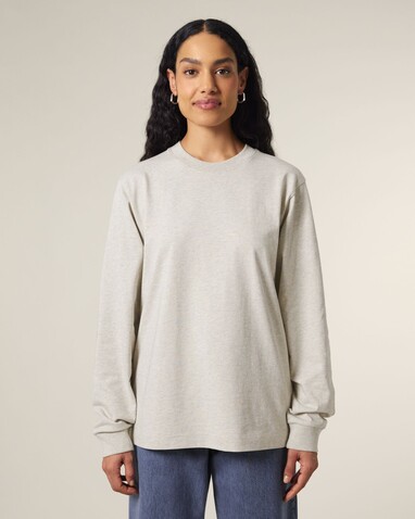 Freestyler Long Sleeve - Das schwere Langarm-Unisex-T-Shirt - Heather Haze - XL bedrucken, Art.-Nr. STTU200C7311X