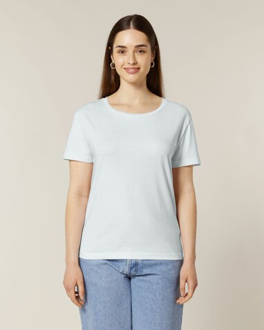 Stella Serena - Das Damen-T-Shirt mit weitem Rundhalsausschnitt - Blue Ice - XS bedrucken, Art.-Nr. STTW173C728XS Stella Serena - Das Damen-T-Shirt mit weitem Rundhalsausschnitt - Blue Ice - XS bedrucken, Art.-Nr. STTW173C728XS