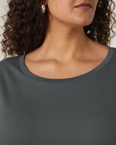 Stella Serena - Das Damen-T-Shirt mit weitem Rundhalsausschnitt - Anthracite - L bedrucken, Art.-Nr. STTW173C2531L