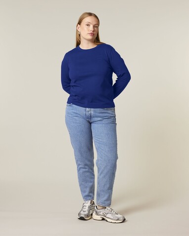 Stella Muser Long Sleeve - Das Iconic Langarm-Damen-T-Shirt - Worker Blue - XS bedrucken, Art.-Nr. STTW219C088XS