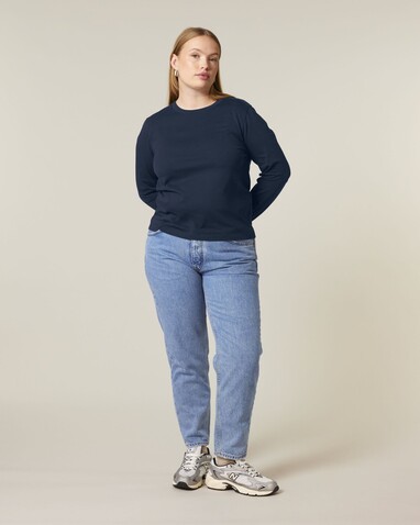Stella Muser Long Sleeve - Damen-Langarmshirt - French Navy - XXL bedrucken, Art.-Nr. STTW219C7272X