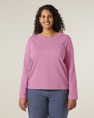 Stella Muser Long Sleeve - Das Iconic Langarm-Damen-T-Shirt - Bubble Pink - M bedrucken, Art.-Nr. STTW219C1291M