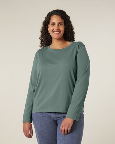 Stella Muser Long Sleeve - Das Iconic Langarm-Damen-T-Shirt - Green Bay - M bedrucken, Art.-Nr. STTW219C1441M