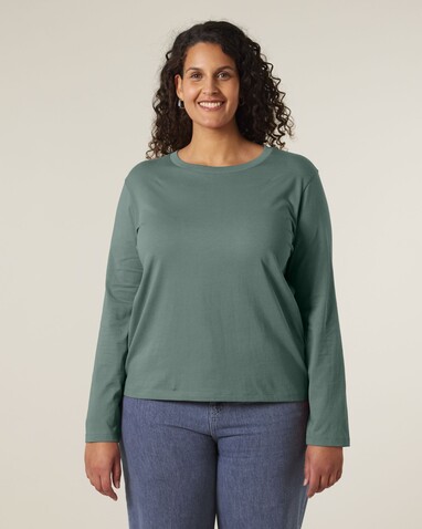 Stella Muser Long Sleeve - Das Iconic Langarm-Damen-T-Shirt - Green Bay - M bedrucken, Art.-Nr. STTW219C1441M