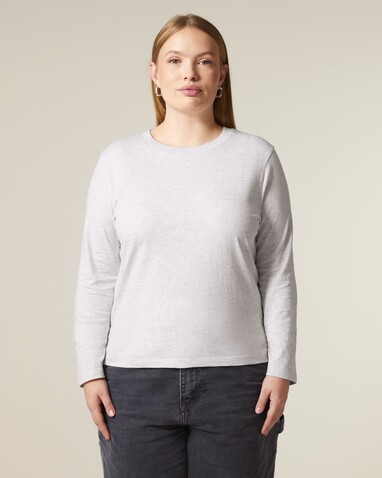 Stella Muser Long Sleeve - Das Iconic Langarm-Damen-T-Shirt - Cool Heather Grey - XL bedrucken, Art.-Nr. STTW219C1461X