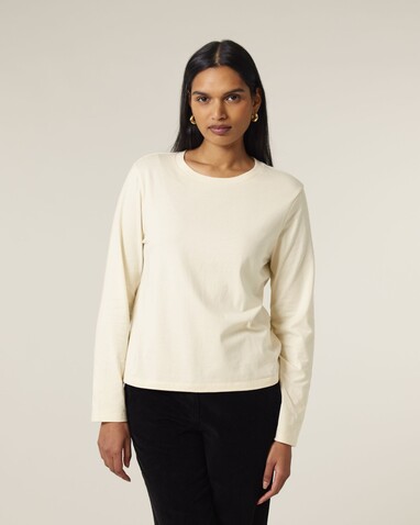 Stella Muser Long Sleeve - Das Iconic Langarm-Damen-T-Shirt - Natural Raw - L bedrucken, Art.-Nr. STTW219C0541L