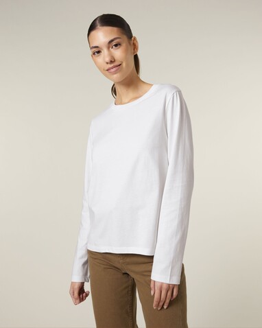 Stella Muser Long Sleeve - Das Iconic Langarm-Damen-T-Shirt - White - L bedrucken, Art.-Nr. STTW219C0011L