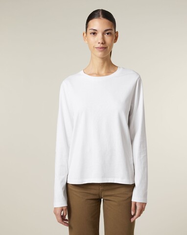 Stella Muser Long Sleeve - Das Iconic Langarm-Damen-T-Shirt - White - 3XL bedrucken, Art.-Nr. STTW219C0013X