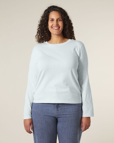 Stella Muser Long Sleeve - Das Iconic Langarm-Damen-T-Shirt - Blue Ice - XS bedrucken, Art.-Nr. STTW219C728XS