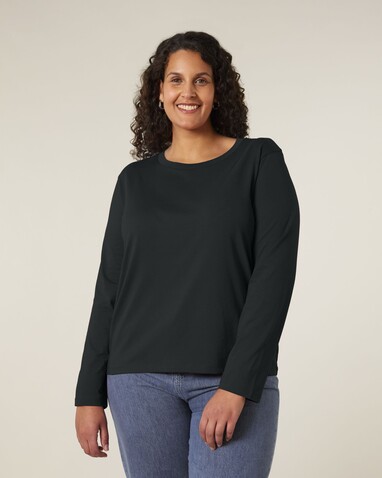 Stella Muser Long Sleeve - Das Iconic Langarm-Damen-T-Shirt - Black - M bedrucken, Art.-Nr. STTW219C0021M