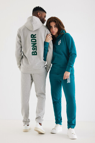 Iqoniq Jasper Hoodie aus recycelter Baumwolle verdigris bedrucken, Art.-Nr. T9400.009.XS