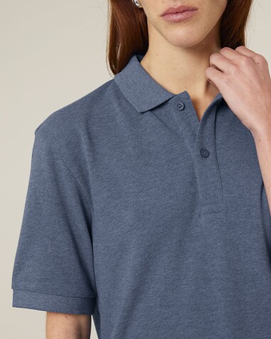 Prepster 2.0 - Das Unisex-Polo - Dark Heather Blue - XL bedrucken, Art.-Nr. STPU222C6521X