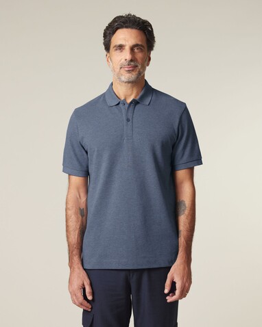 Prepster 2.0 - Das Unisex-Polo - Dark Heather Blue - S bedrucken, Art.-Nr. STPU222C6521S
