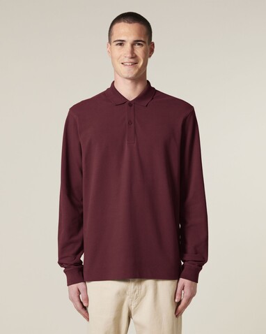 Prepster 2.0 Long Sleeve - Das Langarm-Unisex-Polo - Burgundy - XS bedrucken, Art.-Nr. STPU223C244XS Prepster 2.0 Long Sleeve - Das Langarm-Unisex-Polo - Burgundy - XS bedrucken, Art.-Nr. STPU223C244XS