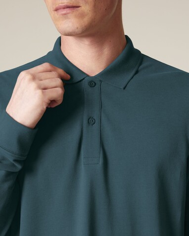 Prepster 2.0 Long Sleeve - Das Langarm-Unisex-Polo - Stargazer - XL bedrucken, Art.-Nr. STPU223C7021X