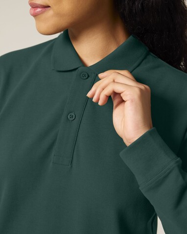 Prepster 2.0 Long Sleeve - Das Langarm-Unisex-Polo - Glazed Green - 3XL bedrucken, Art.-Nr. STPU223C0363X