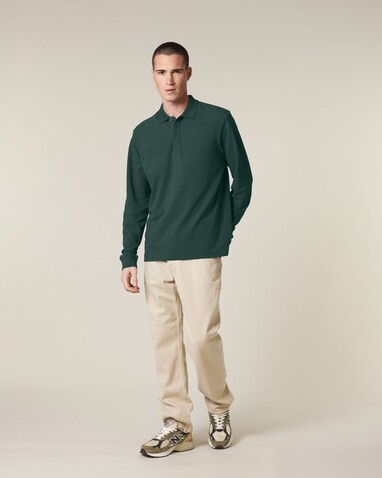 Prepster 2.0 Long Sleeve - Das Langarm-Unisex-Polo - Glazed Green - 3XL bedrucken, Art.-Nr. STPU223C0363X