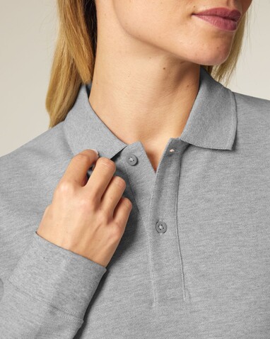 Prepster 2.0 Long Sleeve - Das Langarm-Unisex-Polo - Heather Grey - L bedrucken, Art.-Nr. STPU223C2501L Prepster 2.0 Long Sleeve - Das Langarm-Unisex-Polo - Heather Grey - L bedrucken, Art.-Nr. STPU223C2501L