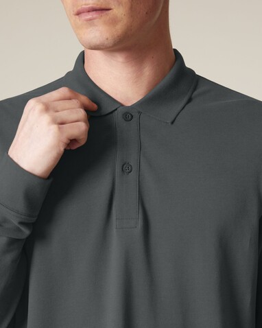 Prepster 2.0 Long Sleeve - Das Langarm-Unisex-Polo - Anthracite - S bedrucken, Art.-Nr. STPU223C2531S Prepster 2.0 Long Sleeve - Das Langarm-Unisex-Polo - Anthracite - S bedrucken, Art.-Nr. STPU223C2531S