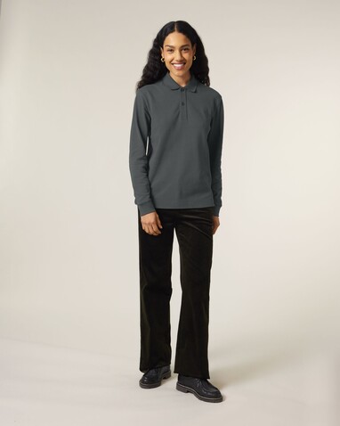 Prepster 2.0 Long Sleeve - Das Langarm-Unisex-Polo - Anthracite - XL bedrucken, Art.-Nr. STPU223C2531X