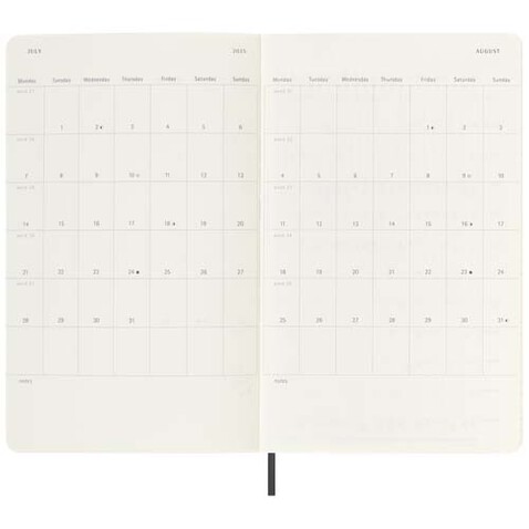 Moleskine Softcover 12 Monate Tageskalender, schwarz bedrucken, Art.-Nr. 10793690