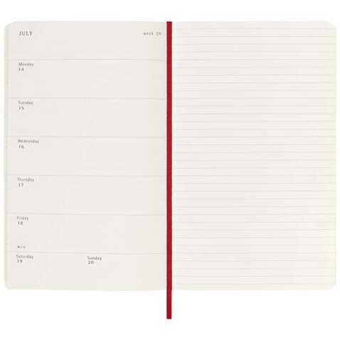 Moleskine Softcover 12 Monate Wochenkalender L, scharlachrot bedrucken, Art.-Nr. 10793821