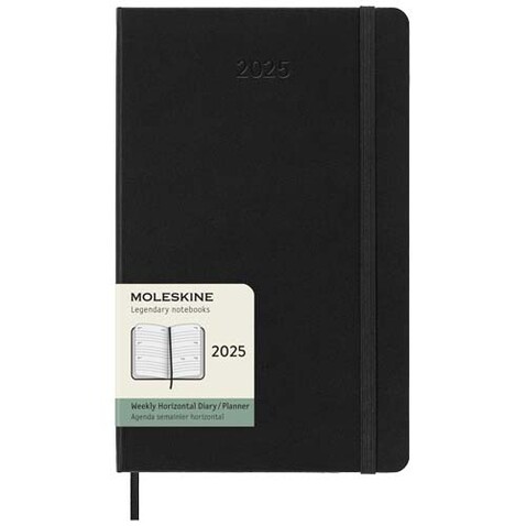 Moleskine Hardcover 12 Monate Wochenkalender L horizontal, schwarz bedrucken, Art.-Nr. 10794190