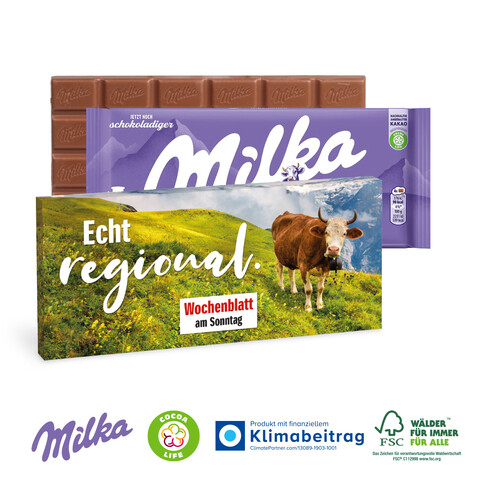 Schokolade von Milka, 100 g bedrucken, Art.-Nr. 91013