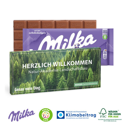 Schokolade von Milka, 100 g bedrucken, Art.-Nr. 91013