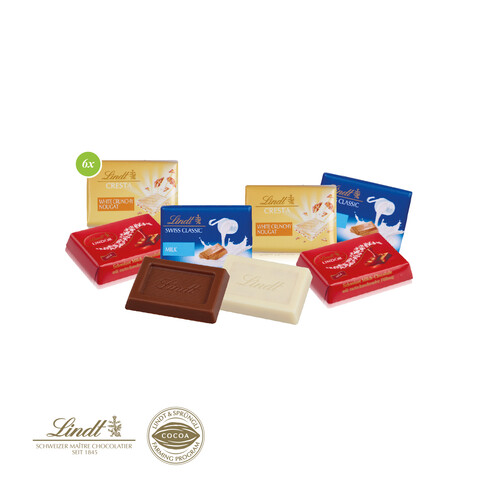 Präsentbox Business mit Lindt Exklusiv Schokotäfelchen bedrucken, Art.-Nr. 91169