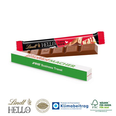 Schokoladen-Stick Lindt HELLO bedrucken, Art.-Nr. 91264