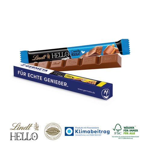 Schokoladen-Stick Lindt HELLO bedrucken, Art.-Nr. 91264