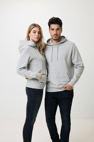 Iqoniq Torres ungefärbter Hoodie aus recycelter Baumwolle heather grey bedrucken, Art.-Nr. T9401.013.4XL