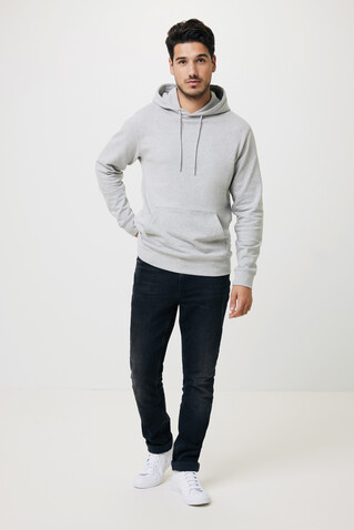 Iqoniq Torres ungefärbter Hoodie aus recycelter Baumwolle heather grey bedrucken, Art.-Nr. T9401.013.4XL