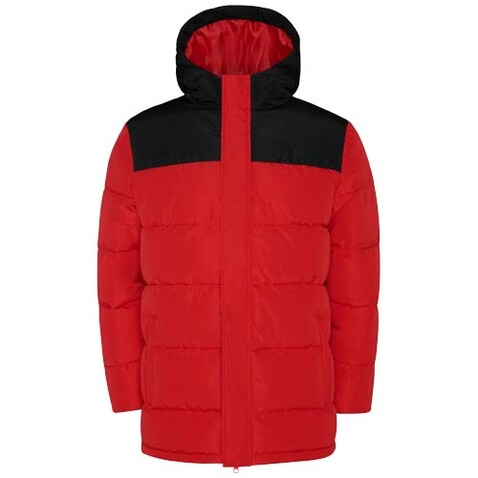 Tallin Steppjacke Unisex, rot, schwarz bedrucken, Art.-Nr. R50758K1
