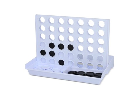 4-Gewinnt Spiel aus recycelten Materialien - Weiss bedrucken, Art.-Nr. LT90785-N0001