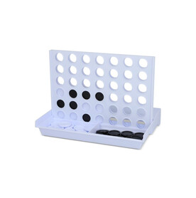 4-Gewinnt Spiel aus recycelten Materialien - Weiss bedrucken, Art.-Nr. LT90785-N0001