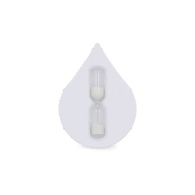 Dusch-Timer Wassertropfen - 5min - Weiss bedrucken, Art.-Nr. LT92726-N0001