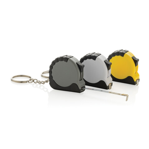 MeasureMate 1m Schlüsselband aus RCS recyceltem ABS weiß bedrucken, Art.-Nr. P191.7303