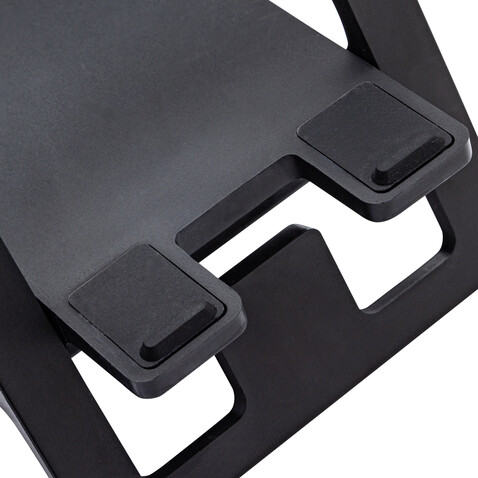 SnapStand faltbarer Telefonständer aus RCS recyceltem ABS schwarz bedrucken, Art.-Nr. P301.4101