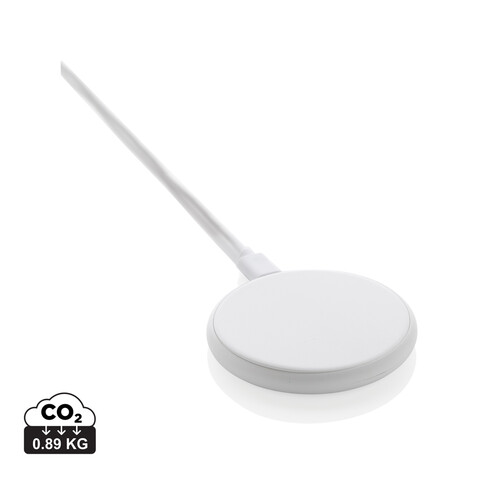 Magnapad magnetisches 3-in-1 15W Ladepad aus RCS rPlastik weiß bedrucken, Art.-Nr. P309.0103