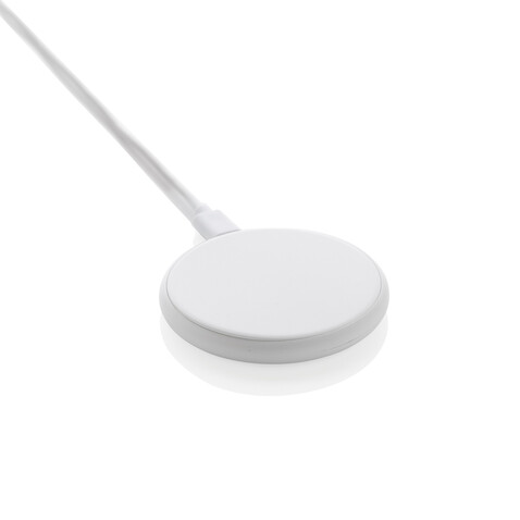 Magnapad magnetisches 3-in-1 15W Ladepad aus RCS rPlastik weiß bedrucken, Art.-Nr. P309.0103